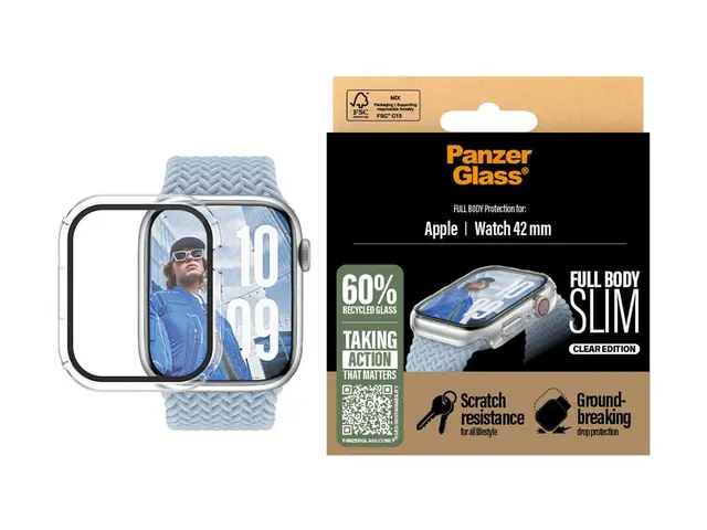 PanzerGlass - Clear Edition støtfanger for smartarmåndsur helt kro...