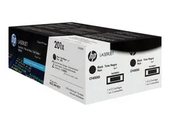 HP 201X - 2-pack - H&#248;y ytelse - svart original - LaserJet - tonerpatron (CF400XD) - for Color LaserJet Pro M252dn, M252dw, M252n, MFP M277c6, MFP M277dw, MFP M277n