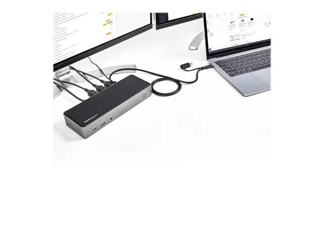 StarTech.com USB-C & USB-A Dock, Hybrid Universal Triple Monitor L...