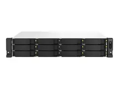 QNAP TS-1264U-RP - NAS-server - 12 br&#248;nner kan monteres i rack - SATA 6Gb/s - RAID 0, 1, 5, 6, 10, JBOD, 50, 60 - RAM 8 GB - 2.5 Gigabit Ethernet - iSCSI st&#248;tte - 2U
