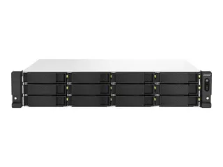 QNAP TS-1264U-RP - NAS-server - 12 brønner kan monteres i rack - SATA 6Gb/s - RAID 0, 1, 5, 6, 10, JBOD, 50, 60 - RAM 8 GB - 2.5 Gigabit Ethernet - iSCSI støtte - 2U