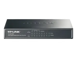 TP-Link TL-SG1008P - Switch - ikke-styrt 4 x 10/100/1000 (PoE) + 4 x 10/100/1000 - stasjonær - PoE