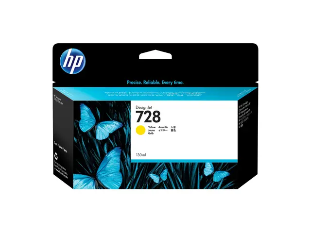 HP 728 - 130 ml - gul - original - DesignJet - blekkpatron - for D...