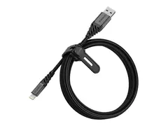 OtterBox Premium - Lightning-kabel USB hann til Lightning hann - 2 m - m&#248;rk askesvart
