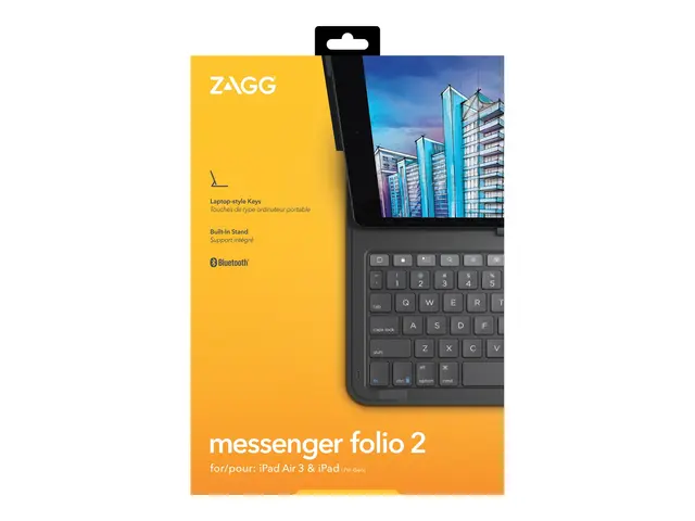 ZAGG Messenger Folio 2 - Tastatur og folioveske Bluetooth Nordisk ...