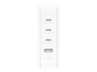 Belkin BoostCharge Pro - Strømadapter GaN-teknologi - 140 watt - Fast Charge, Power Delivery 3.1 - 4 utgangskontakter (3 x USB-C, USB) - hvit