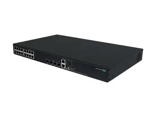 HPE Networking Comware 2150 16p 10M/100M/1G PoE+ 4p SFP+ 1G/10G 248W Switch - L3 - Styrt - 16 x 10/100/1000Base-T (PoE+) + 4 x 1 Gigabit / 10 Gigabit SFP+ (opplink / stabling) - rackmonterbar - PoE+ (248 W)