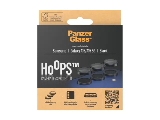 PanzerGlass Hoops - Linsebeskytter for mobiltelefon svart Samsung ...