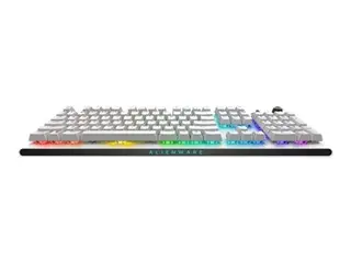 Alienware Tri-Mode AW920K - Tastatur - AlienFX per n&#248;kkel RGB / 16,8 millioner farger tr&#229;dl&#248;s - 2.4 GHz, Bluetooth 5.1, USB - QWERTY - amerikansk engelsk - tastsvitsj: CHERRY MX Red - m&#229;nelys