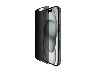 Belkin ScreenForce Pro - Skjermbeskyttelse for mobiltelefon 2.5D - glass - med personvernsfilter - glass - for Apple iPhone 14 Pro, 15