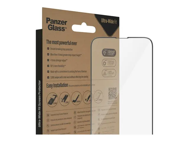 PanzerGlass - Skjermbeskyttelse for mobiltelefon ultrabred passfor...