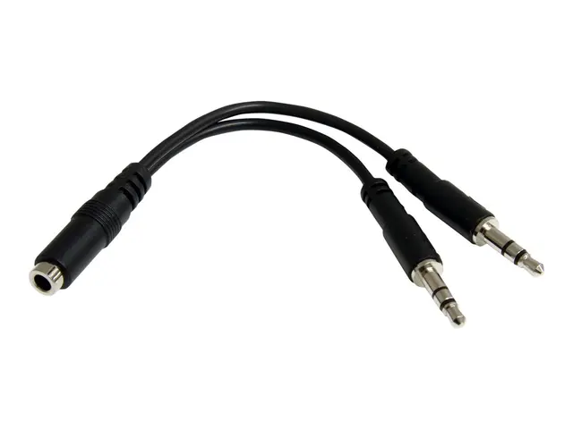 StarTech.com 3.5mm 4 Position to 2x 3 Headset Splitter Adapter - F...