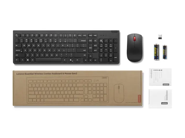 Lenovo Essential Wireless Combo Gen 2 - Tastatur- og mussett trådl...