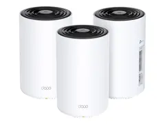 TP-Link Deco PX50 V1 - Wi-Fi-system (3 rutere) - inntil 6500 kvadratfot - maske 1GbE, G.hn - Wi-Fi 6 - Dobbeltbånd