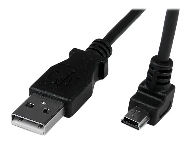 StarTech.com Down Angle Mini USB Cable - 2m Black A to B Charger (...