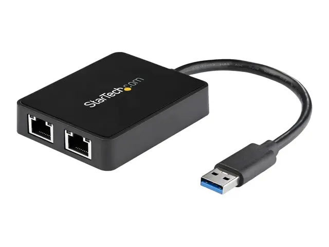 StarTech.com USB 3.0 to Dual Port Gigabit Ethernet Adapter w/ - 10...