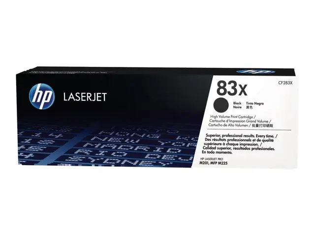 HP 83X - Høy ytelse svart original LaserJet tonerpatron (CF283X) f...