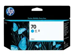 HP 70 - 130 ml - cyan - original DesignJet - blekkpatron - for DesignJet HD Pro MFP, T120, Z2100, Z3100, Z3100ps, Z3200, Z3200ps, Z5200, Z5400