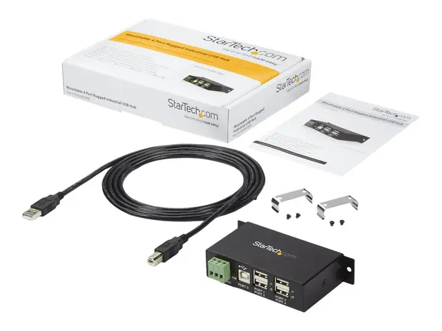 StarTech.com Rackmount USB 2.0 Hub - 4 Port Rugged Industrial x DI...