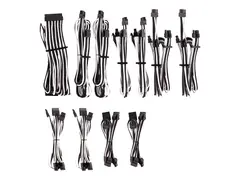 CORSAIR Premium individually sleeved pro kit (Type 4, Generation 4) Strømkabelsett - svart, hvit