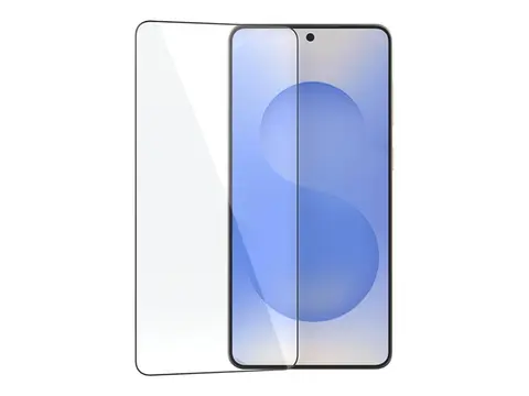 Key Eco - Skjermbeskyttelse for mobiltelefon kant-til-kant - glass - rammefarge svart - for Samsung Galaxy S25 Edge