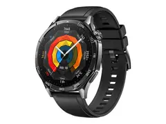 Huawei Watch GT 5 - 46 mm - rustfritt st&#229;l smartklokke med stropp - fluorelastomer - svart - h&#229;ndleddst&#248;rrelse: 140-210 mm - display 1.43&quot; - NFC, Bluetooth - 77 g