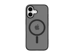 Belkin SheerForce Grip Series - Baksidedeksel for mobiltelefon MagSafe-samsvar - laget av resirkulerte materialer - svart - for Apple iPhone 17