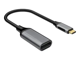 Elivi - Adapterkabel - 24 pin USB-C (hann) til DisplayPort (hunn) USB 3.1 / DisplayPort 1.2 - 22 cm - 4K 60Hz støtte - svart, romgrå