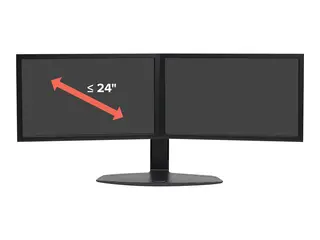 Ergotron Neo-Flex - Stativ - for 2 LCD-skjermer svart - skjermstørrelse: inntil 24" - skrivebord