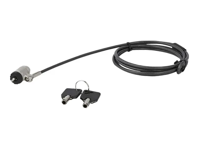 StarTech.com 6ft (2m) Laptop Cable Lock with Keys, Keyed Security ...