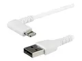 STARTECH.COM 2m / 6.6ft Angled Lightning to USB Cable - Heavy Duty MFI
