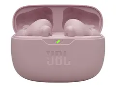 JBL Wave Beam 2 - True wireless-hodetelefoner med mikrofon i øret - Bluetooth - aktiv støydemping - rosa