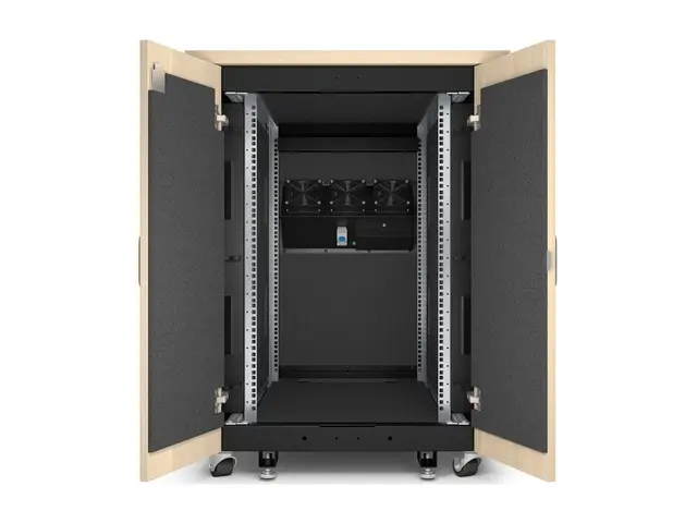 APC NetShelter - Rack (horisontal) lydisolert AC 230 V lønn 17U 19"