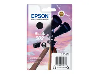 Epson 502 - 4.6 ml - svart - original - blister blekkpatron - for Expression Home XP-5100, 5105, 5150, 5155; WorkForce WF-2860, 2865, 2880, 2885
