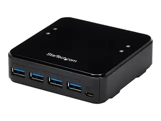 StarTech.com USB 3.0 Peripheral Sharing Switch 4 USB 3.0 x 4 Computers - Mac / Windows / Linux - USB A/B Switch - USB Switch (HBS304A24A) - Hub - 8 x SuperSpeed USB 3.0 - stasjon&#230;r