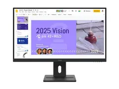 Lenovo ThinkVision E27Q-40 - LED-skjerm - 27" 2560 x 1440 QHD @ 100 Hz - IPS - 350 cd/m² - 1500:1 - 4 ms - 2xHDMI, DisplayPort - høyttalere - ravnsort