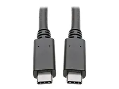 Eaton Tripp Lite Series USB-C Cable (M/M) USB 3.2, Gen 1 (5 Gbps), Thunderbolt 3 Compatible, 6 ft. (1.83 m) - USB-kabel - 24 pin USB-C (hann) til 24 pin USB-C (hann) - USB 3.1 Gen 1 / Thunderbolt 3 - 1.83 m - svart