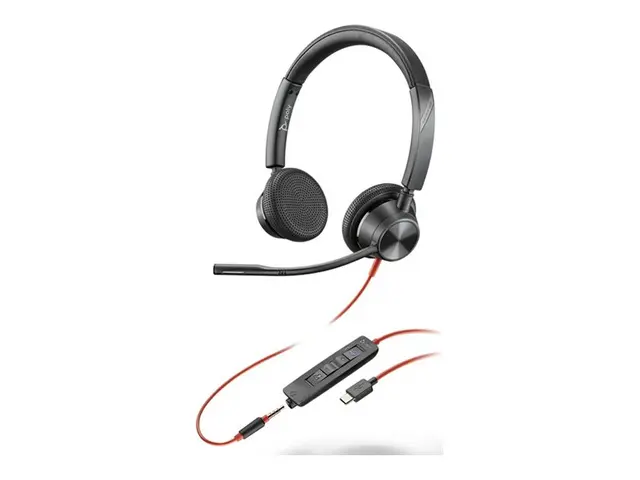 Poly Blackwire 3325 - 3300 series hodesett on-ear kablet 3,5 mm ja...