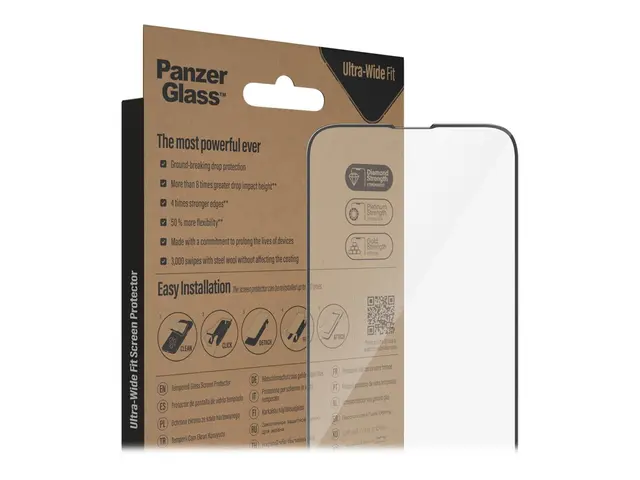 PanzerGlass - Skjermbeskyttelse for mobiltelefon ultrabred passfor...