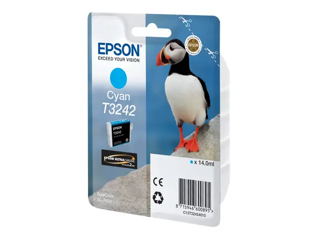 Epson T3242 - 14 ml - cyan - original blekkpatron - for SureColor P400, SC-P400 