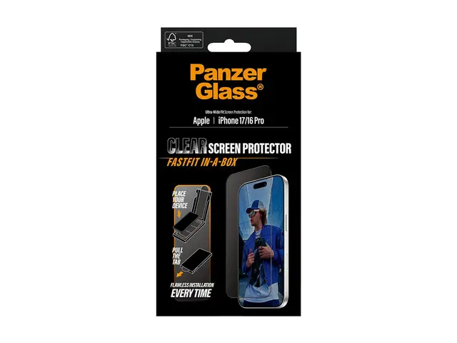 PanzerGlass - Skjermbeskyttelse for mobiltelefon ultra-wide fit wi...