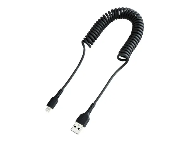 StarTech.com 1m (3ft) USB to Lightning Cable, MFi Certified, Coile...