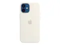 Apple - Baksidedeksel for mobiltelefon - med MagSafe silikon - hvit - for iPhone 12 mini