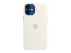 Apple - Baksidedeksel for mobiltelefon - med MagSafe silikon - hvit - for iPhone 12 mini