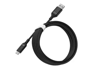 OtterBox Standard - USB-kabel - USB (hann) til 24 pin USB-C (hann) USB 2.0 - 3 m - svart