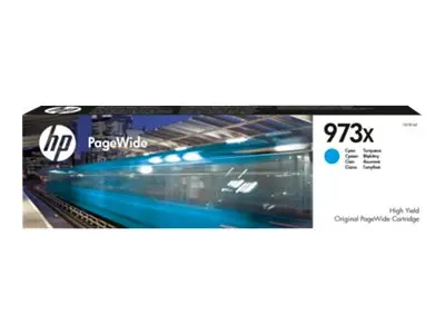 HP 973X - Høy ytelse cyan original PageWide blekkpatron for Manage...
