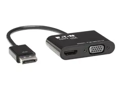 Eaton Tripp Lite Series DisplayPort to HDMI VGA Adapter Converter 4K x 2K @ 24/30Hz DP to HDMI VGA DPort 1.2 Videokonverter - DisplayPort - HDMI, VGA - svart