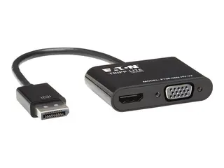 Eaton Tripp Lite Series DisplayPort to HDMI VGA Adapter Converter 4K x 2K @ 24/30Hz DP to HDMI VGA DPort 1.2 Videokonverter - DisplayPort - HDMI, VGA - svart