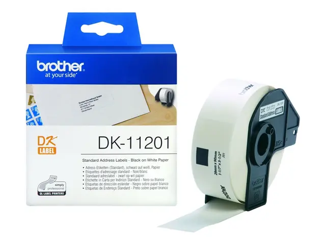 Brother DK-11201 - Svart på hvitt 29 x 90 mm 400 etikett(er) (1 ru...