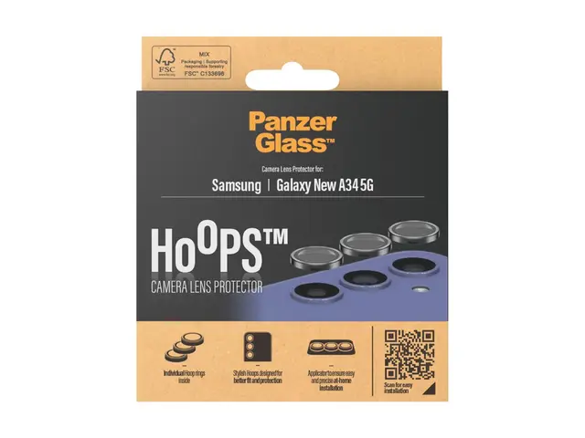 PanzerGlass Hoops - Linsebeskytter for mobiltelefon svart Samsung ...